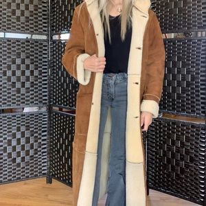 Sundance women’s leather shearling coat
